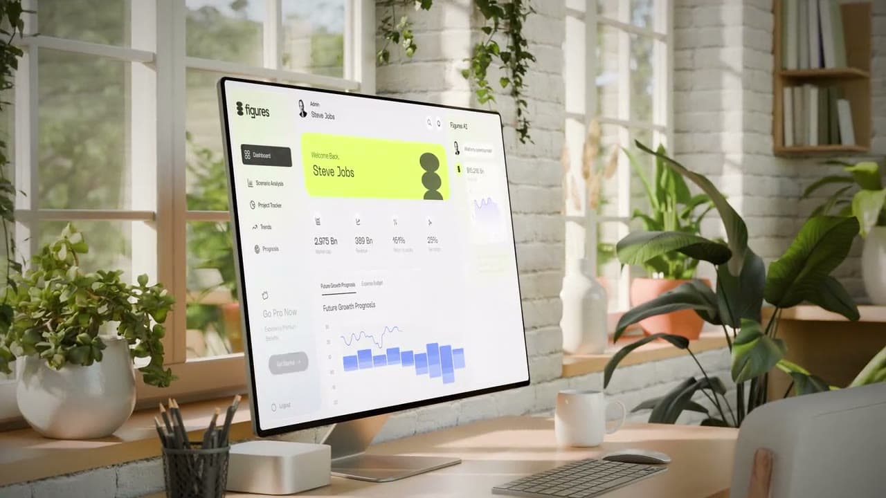 Figures UI/UX design, animated mockup