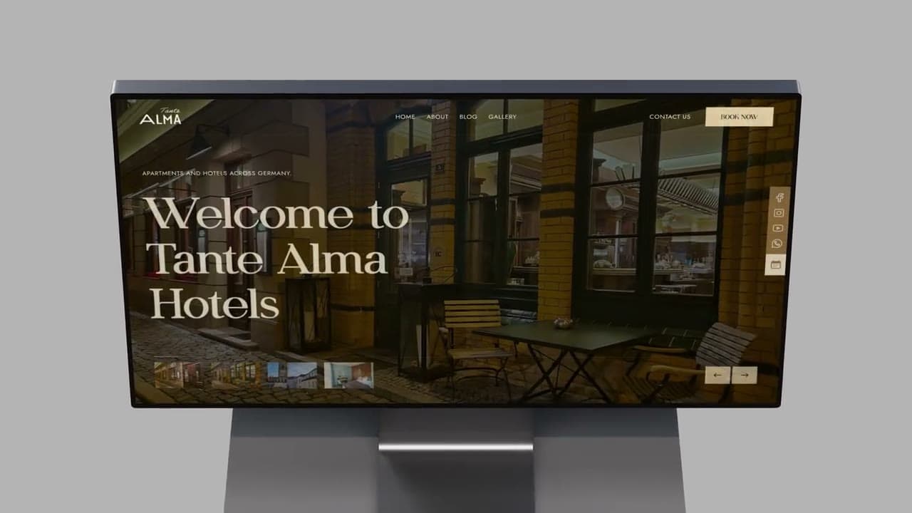Tante Alma UI/UX design, animated mockup